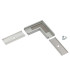TOPMET aluminium profile corner joiner SURFACE10 silver | Future House Store