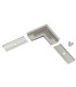TOPMET aluminium profile corner joiner GROOVE10 silver | Future House Store