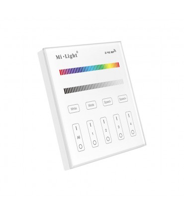 FUT-T3 Mi Light RGBW 2.4G RF 4-Zone AC 180V－240V Wall-Mounted Smart Touch Screen Panel Controller Work with Mi-Light Series