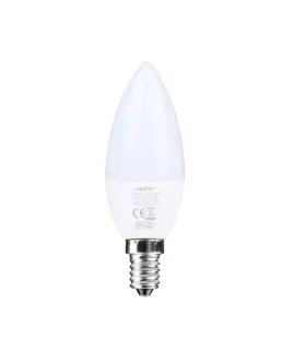 MiBoxer FUT108 smart LED candle light bulb standing upright with an E14 base.