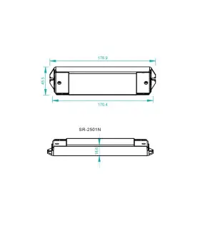 Sunricher single colour 8A 4-channel LED receiver 12-36V SR-2501NEA - 2