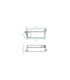 Sunricher 1-channel constant current RF LED dimmer SR-2503NS - size