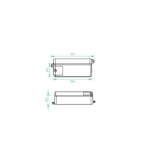 Sunricher 1-channel constant current RF LED dimmer SR-2503NS - size