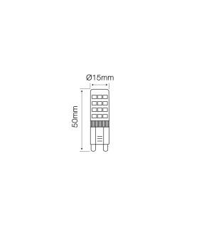 G9 4W LED bulb dimensions diagram