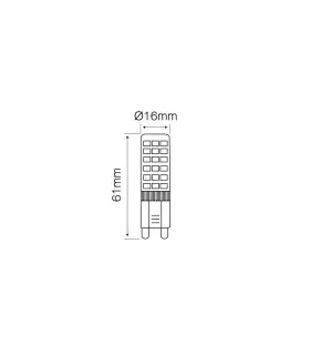 Dimensions diagram of the LED line® G9 ceramic LED light bulb SMD 4W showing 50mm height.