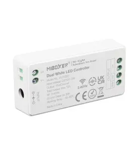 MiBoxer 2.4GHz dual white LED controller FUT035S with input/output terminals.