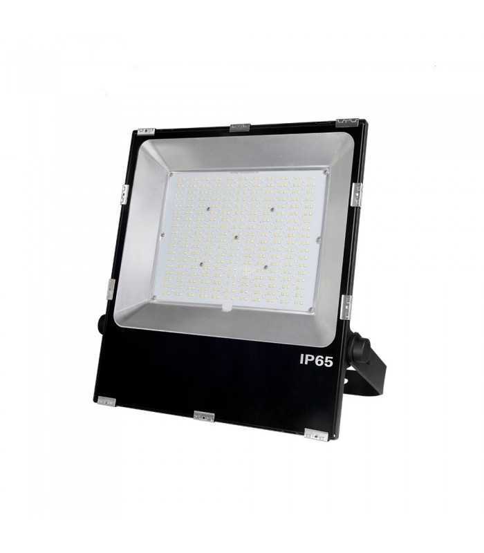 Front view of MiBoxer 200W RGB+CCT LED floodlight, with an emphasis on the LED panel and glass cover.