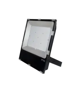 Front diagonal view of MiBoxer 200W RGB+CCT LED floodlight showing the LED panel and protective casing.