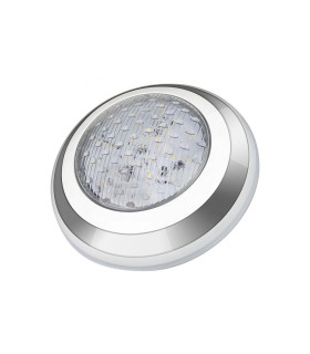 Angled view of the MiBoxer underwater light, highlighting its durable and corrosion-resistant stainless steel finish.