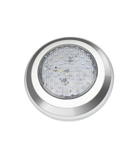 Angled view of the MiBoxer underwater light, highlighting its durable and corrosion-resistant stainless steel finish.