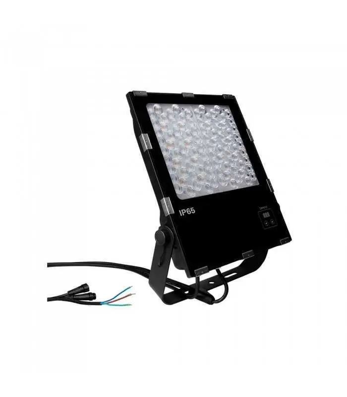 MiBoxer 50W RGB+CCT LED garden light showing the LED panel and power cable