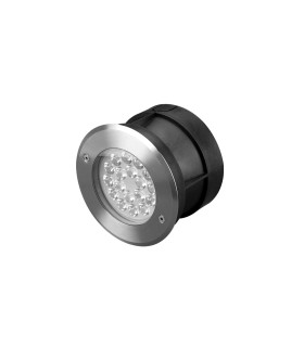 Compact view of the MiBoxer RD-9L underground light with black housing and steel top.