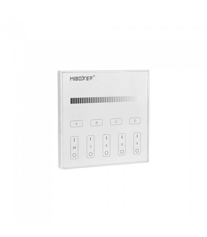 Front-facing view of the MiBoxer DALI dimming touch panel DP1S with dimming interface.