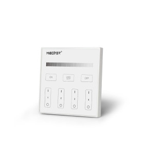 Top view of MiBoxer DMX512 master X1 wall panel with control buttons.