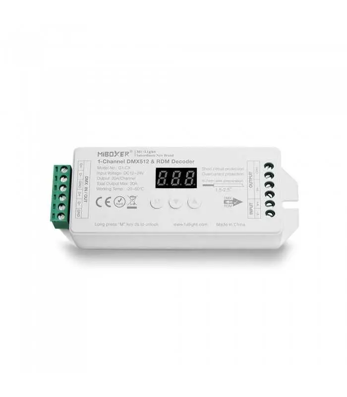 MiBoxer 1-channel constant voltage DMX512 & RDM decoder D1-CX - 1