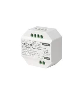 MiBoxer AC Triac RF+push dimmer TRI-C1 showing detailed specifications.