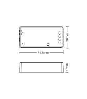 MiBoxer RGB+CCT LED controller (Zigbee 3.0) FUT039Z - size