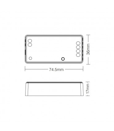 MiBoxer dual white LED controller (Zigbee 3.0) FUT035Z - size