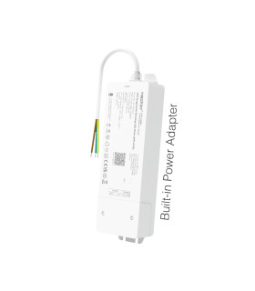 Side view of the MiBoxer 75W single-colour dimming LED driver, displaying green connection terminal and overall build quality.