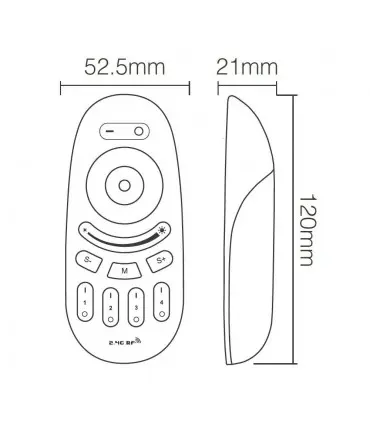 MiBoxer black 4-zone touch RF RGBW remote control FUT096-B | Future House Store
