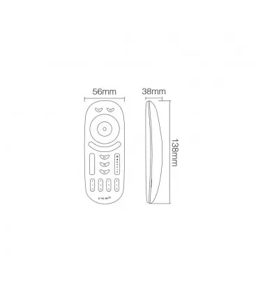 MiBoxer 4-zone RGB+CCT remote control FUT092-B | Future House Store