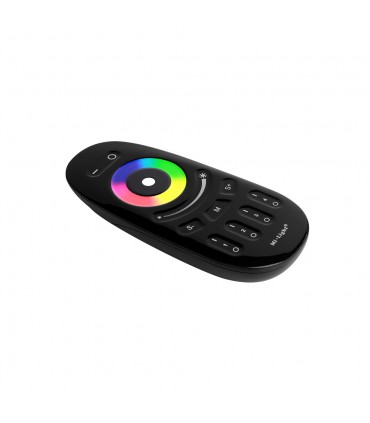 MiBoxer black 4-zone touch RF RGBW remote control FUT096-B side view