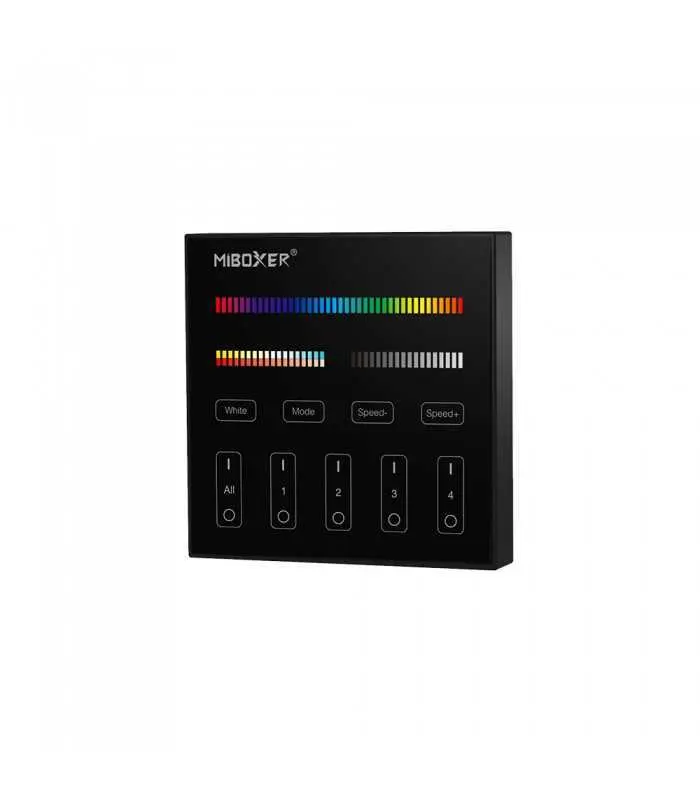 MiBoxer black 4-zone RGB+CCT panel remote B4-B