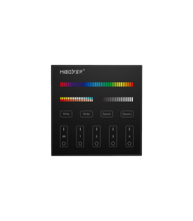 Mi-Light black 4-zone RGB+CCT wall panel remote B4-B