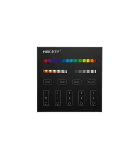 Mi-Light black 4-zone RGB+CCT wall panel remote B4-B