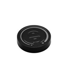 black round wall mounted dimmer switch