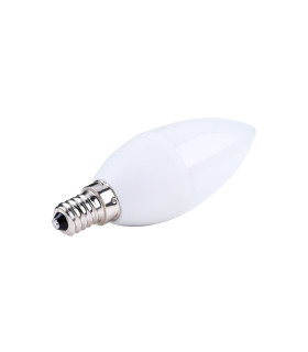 Upright view of the MiBoxer 4W dual white LED candle bulb with visible E14 base.