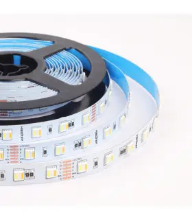 MiBoxer 5050 RGB+CCT LED Strip 24V rolled on a black spool