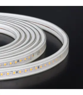 MiBoxer 2835 High Voltage LED Strip in a silicone tube, shown coiled in a circular layout.