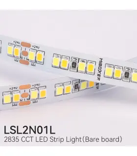 MiBoxer 2835 CCT LED strip light, bare board, offering adjustable colour temperature