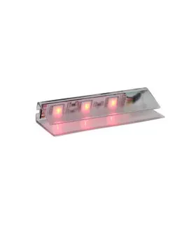 DESIGN LIGHT LED PVC RGB clip for glass shelving - red