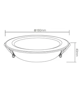 MiBoxer 12W RGB+CCT LED downlight (Zigbee 3.0) FUT066Z - size