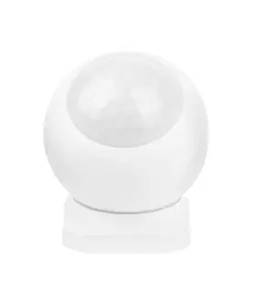 Front view of the MiBoxer PIR sensor (Zigbee 3.0) PIR1-ZB, displaying its round, compact design with a smooth white finish.