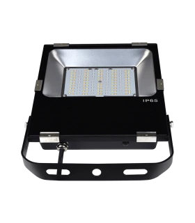 A top-down view of the MiBoxer 50W RGB+CCT LED floodlight, highlighting the sleek, rectangular design