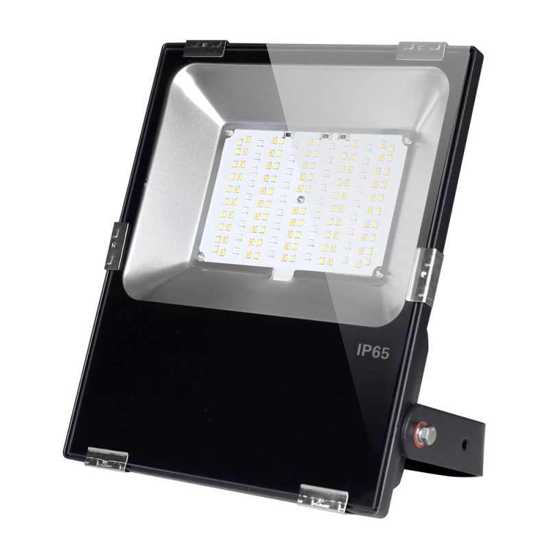 Front view of the MiBoxer RGB+CCT LED floodlight, displaying its wide, reflective panel designed for optimal light distribution Front view of the MiBoxer RGB+CCT LED floodlight, displaying its wide, reflective panel designed for optimal light distribution
