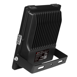 Close-up view of the back of a MiBoxer 30W RGB+CCT LED floodlight, highlighting the heat sink and wiring.