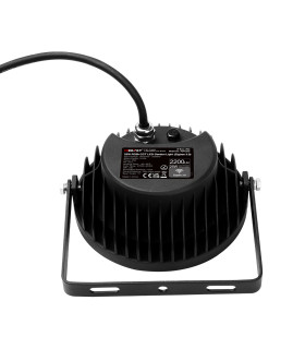 Top view of a black LED driver with cooling fins and power cable connection.