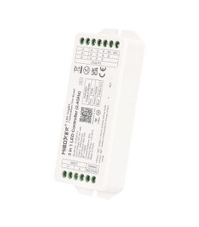 Side perspective of Miboxer 3-in-1 LED controller displaying the model number and technical details.