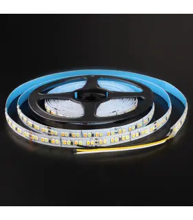 Close-up of MiBoxer 2835 CCT LED strip light with connectors for flexible installation.