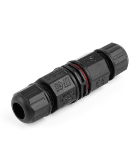 MiBoxer straight 3-core waterproof connector IP68 fully assembled for secure outdoor electrical installations.