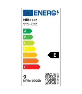 Energy label for MiBoxer 9W RGB+CCT LED underground light SYS-RD2.