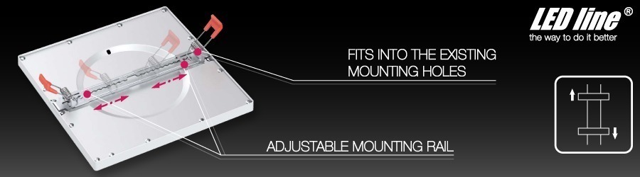 LED Line LED panels EasyFix fits into the existing hole