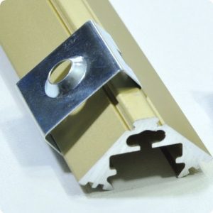 ALU-LED corner aluminium LED profile P3 wenge mounting bracket