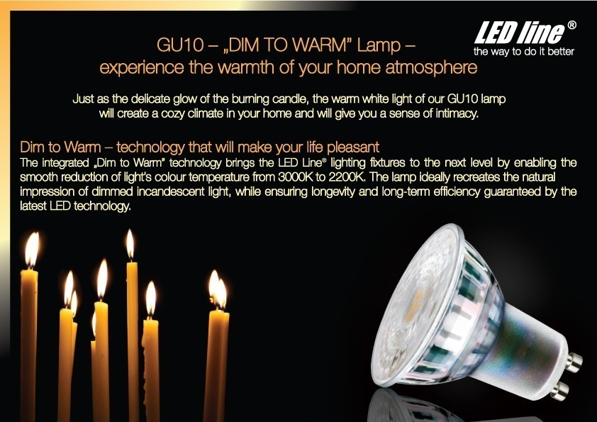 Lampadina LED GU10 1W 80lm 2200K Flame