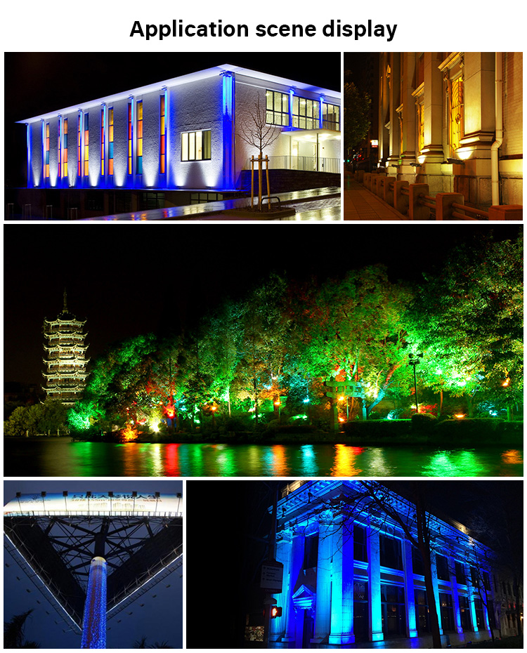 application scene display Mi-Light 100W RGB+CCT LED floodlight FUTT07 park garden outdoor