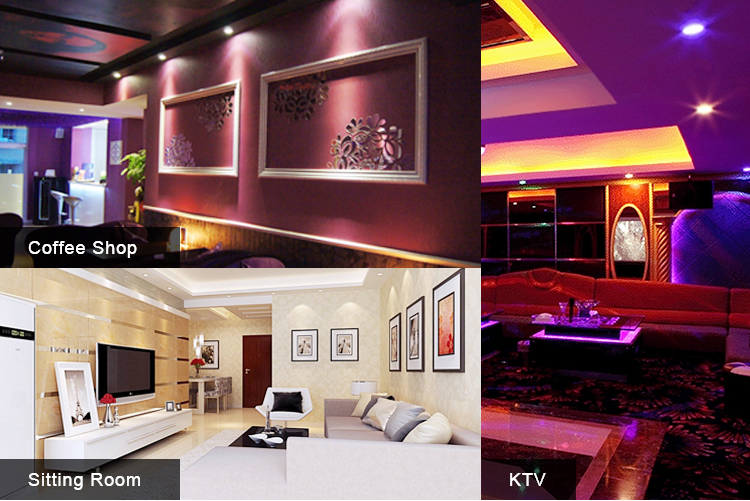 wide application coffee shop KTV living room sitting room smart downlights RGB+CCT